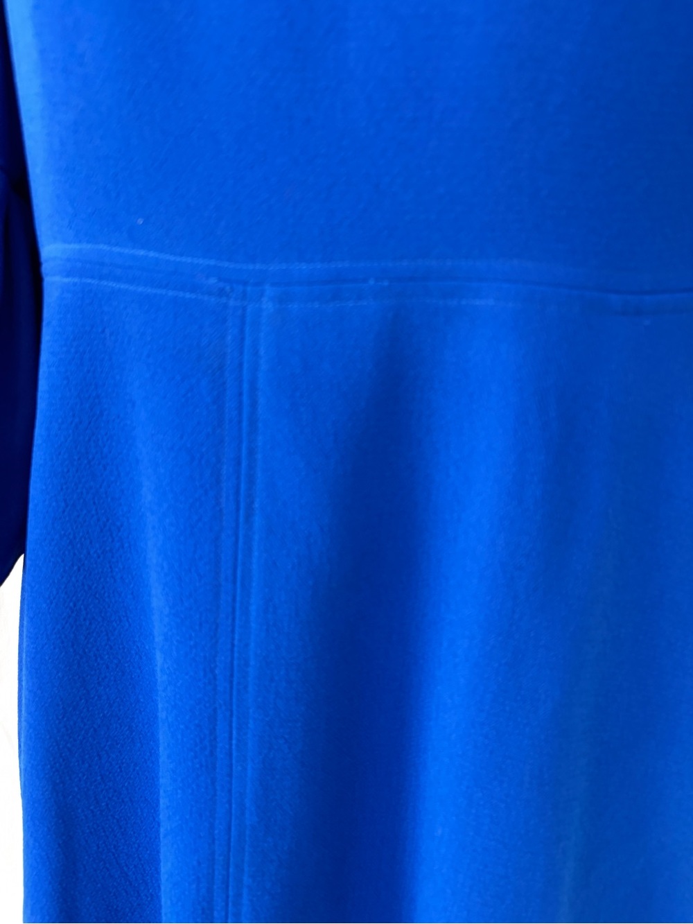 Eliza J Seamed Fit & Flare Cobalt Blue Wedding Guest Dress Bell Sleeve Size 4 - Picture 10 of 17